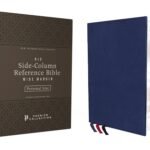 ISBN: 9780310461135 - NIV, Side-Column Reference Bible (Deep Study at a Portable Size), Personal Size, Premium Goatskin Leather, Blue, Premier Collection, Art Gilded Edges, Comfort Print